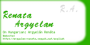 renata argyelan business card