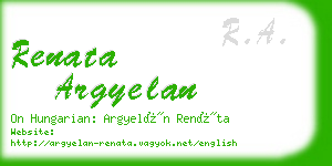 renata argyelan business card